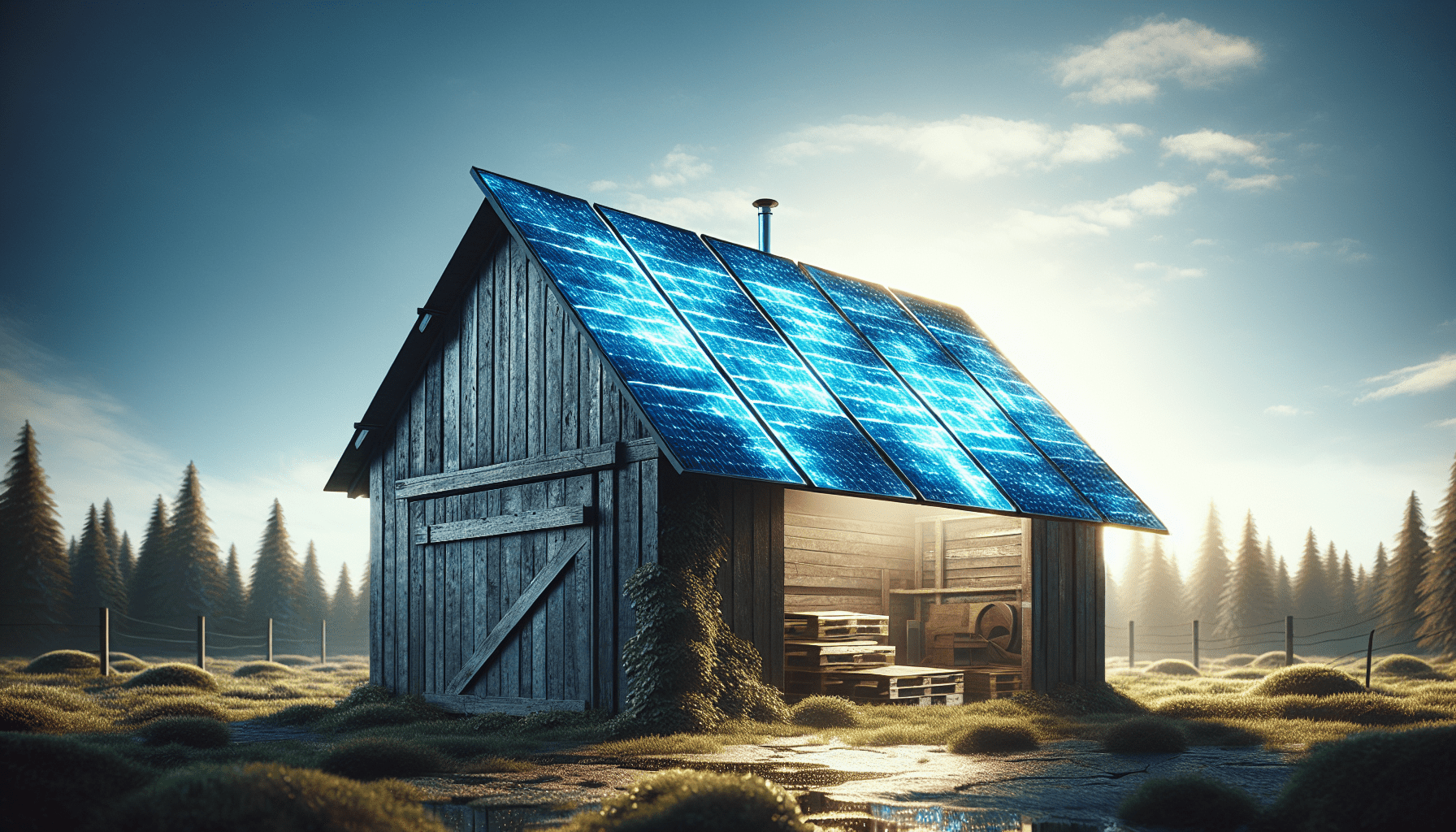 Solar panel for shed