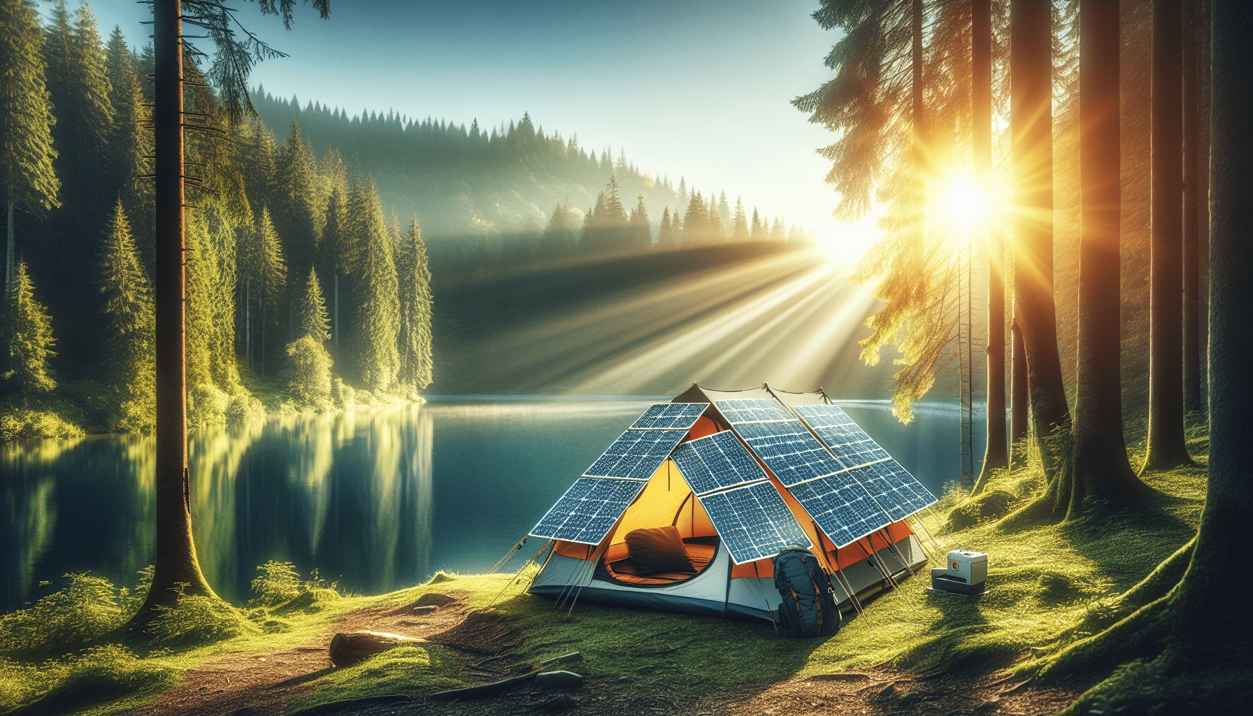 Tent with solar power